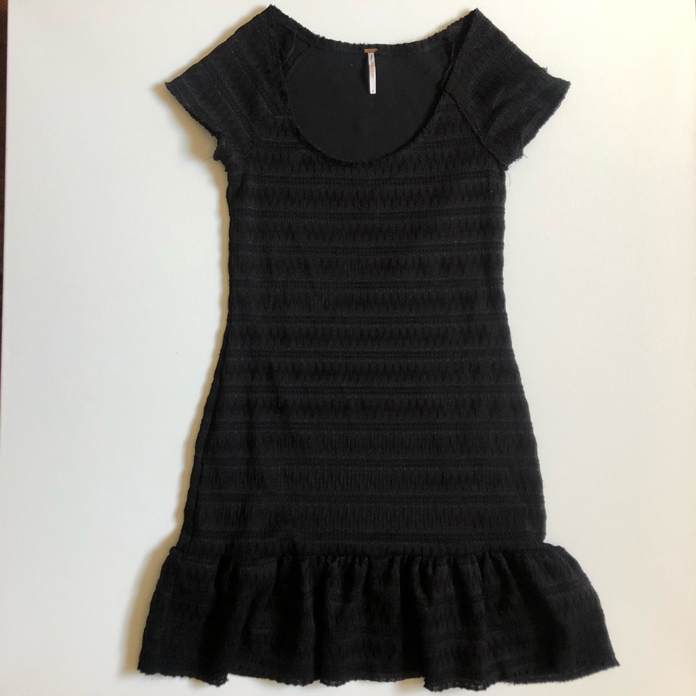 Free People Black Peplum Dress